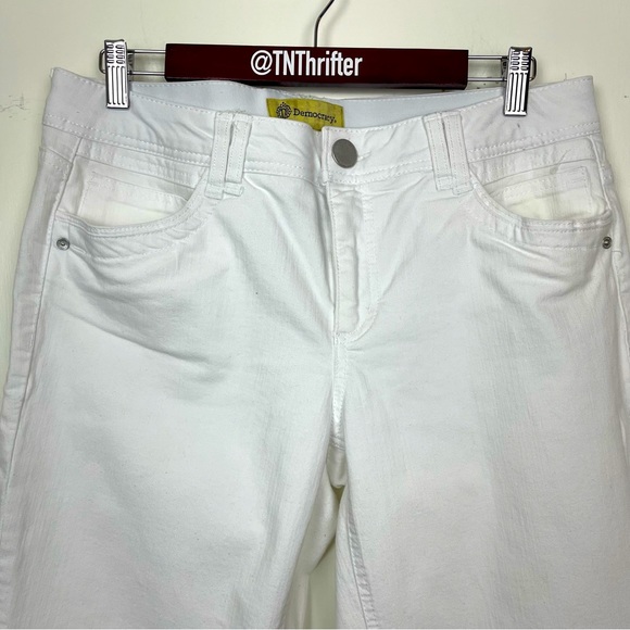 Democracy Women’s Ab Technology Waistband Denim Jeans Size 12 White Normcore Y2K - Picture 3 of 11